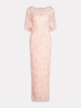 THEIA Romina Beaded Petal Gown Size 8 NWT